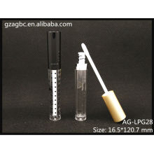 Plástico transparente y vacío tubo de brillo de labios AG-LPG28, empaquetado cosmético de AGPM, colores/insignia de encargo